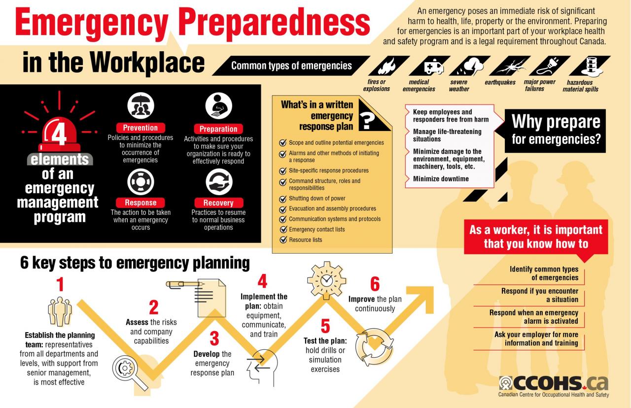 A first step in planning for an emergency includes