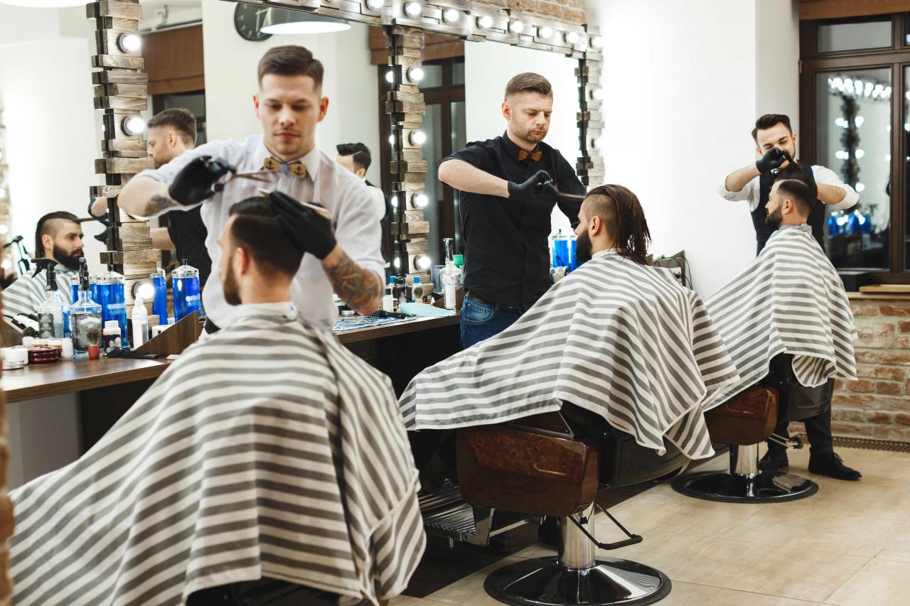A barber shop is an example of a service business