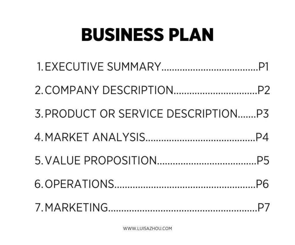 Example of an overview of a business plan