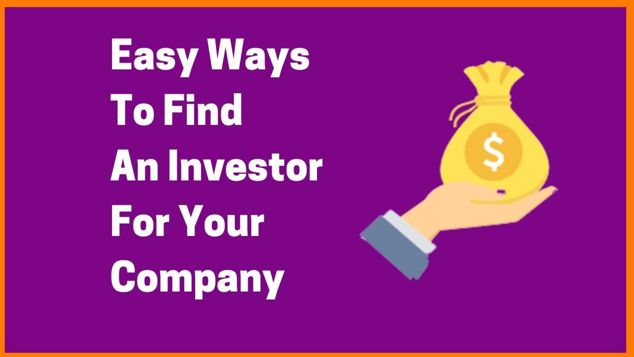 Finding an investor for a business