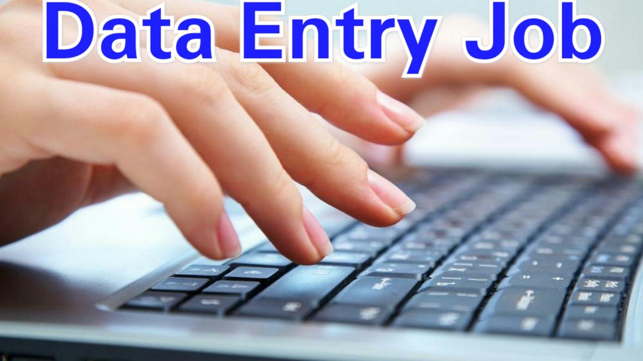 How to get an online data entry job