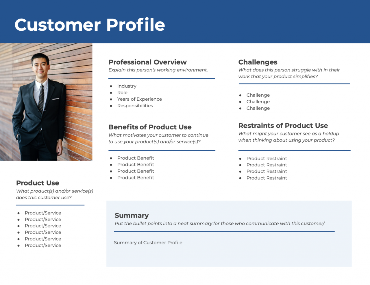 An example of a business profile