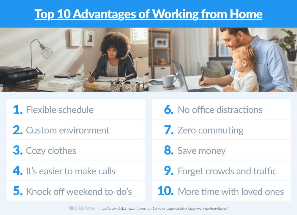 Advantages of working in an office than at home