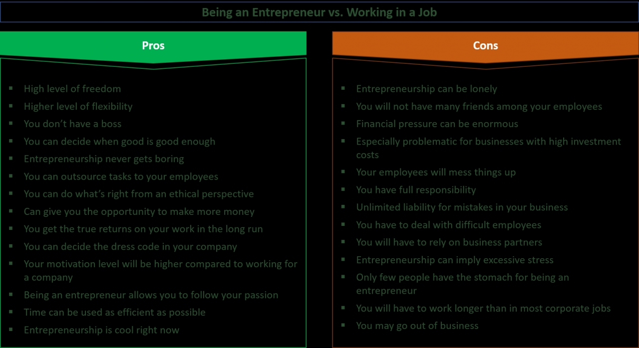 Advantages of an entrepreneur starting a business