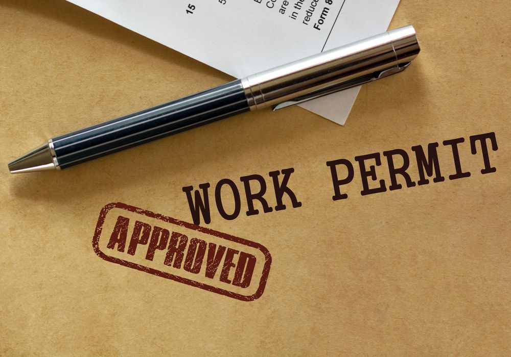 A work permit under an international agreement