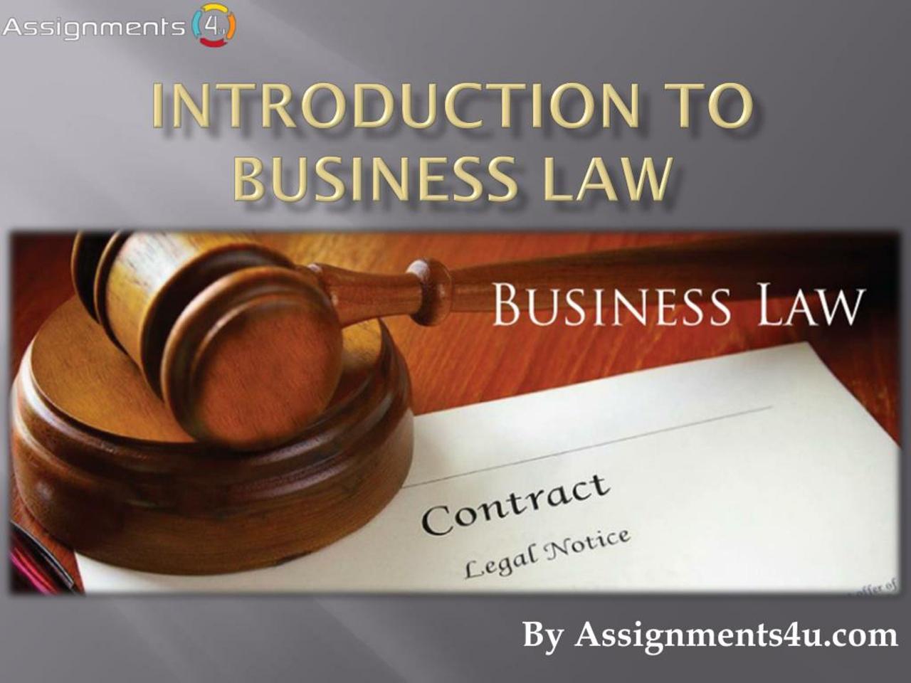 An introduction to business law