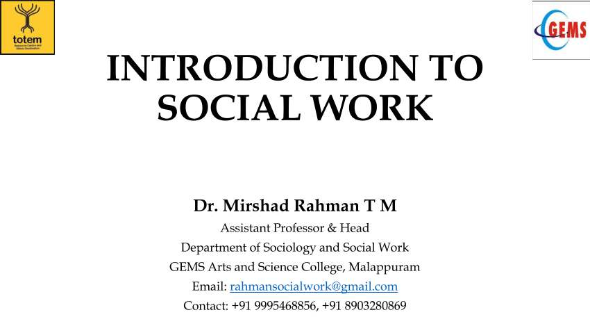 An introduction to social work