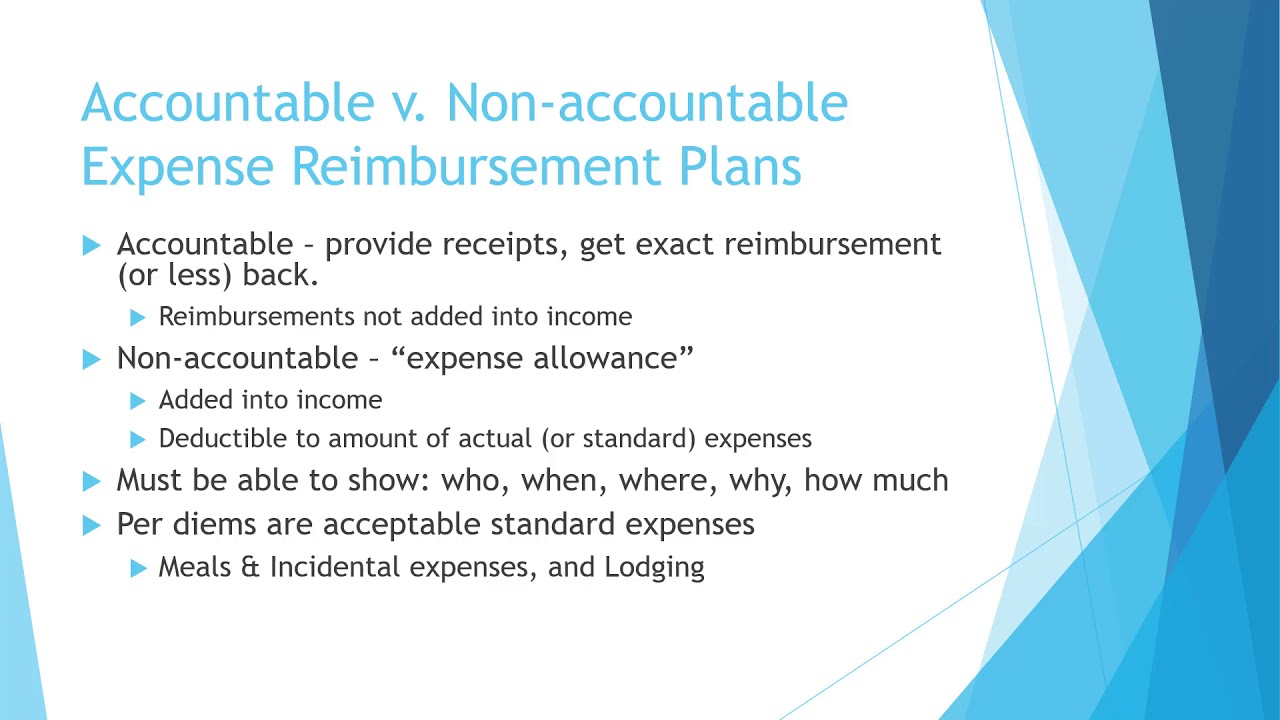 An accountable expense reimbursement plan